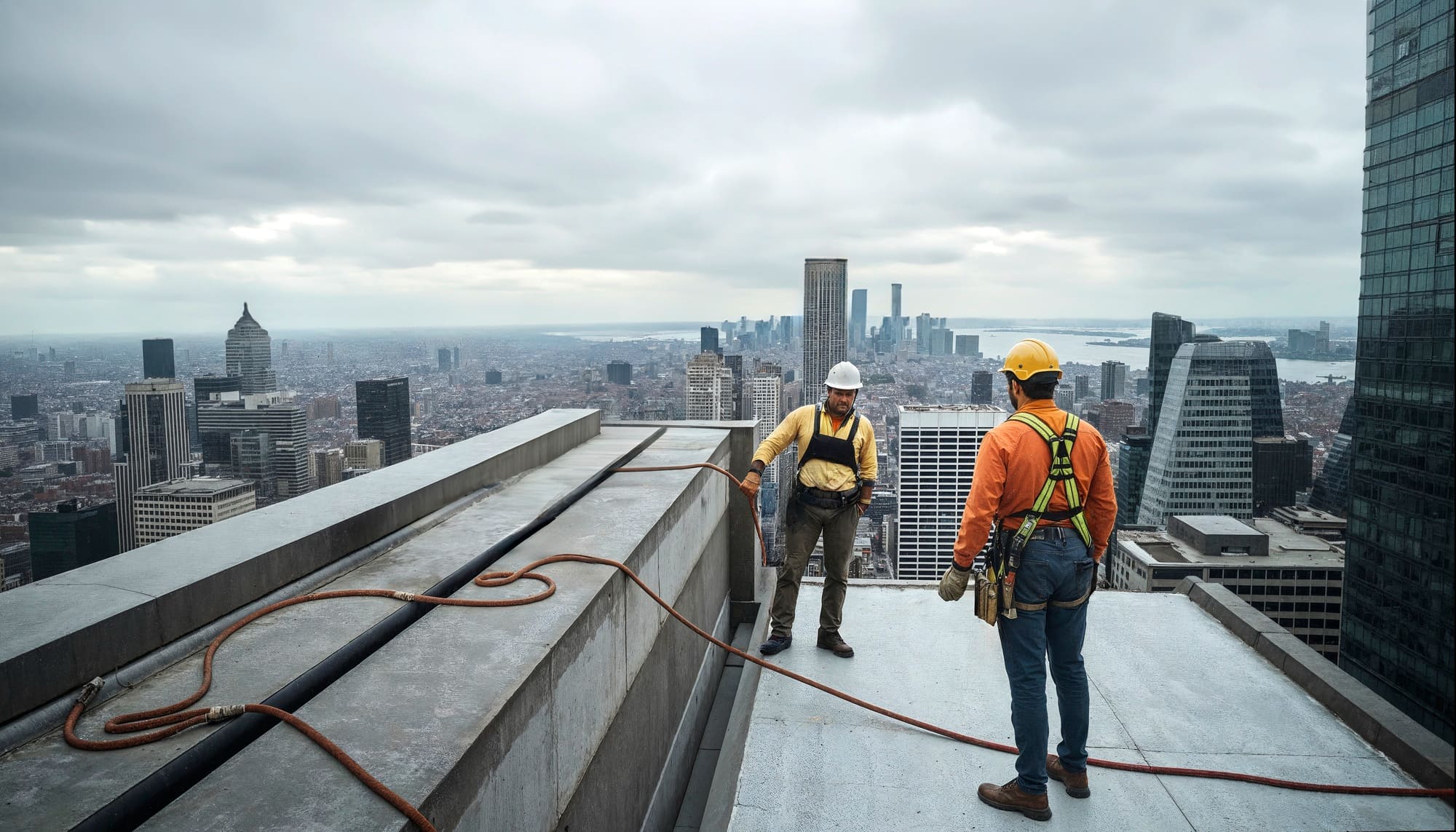 Oil and gas executives discussing quarterly operating results